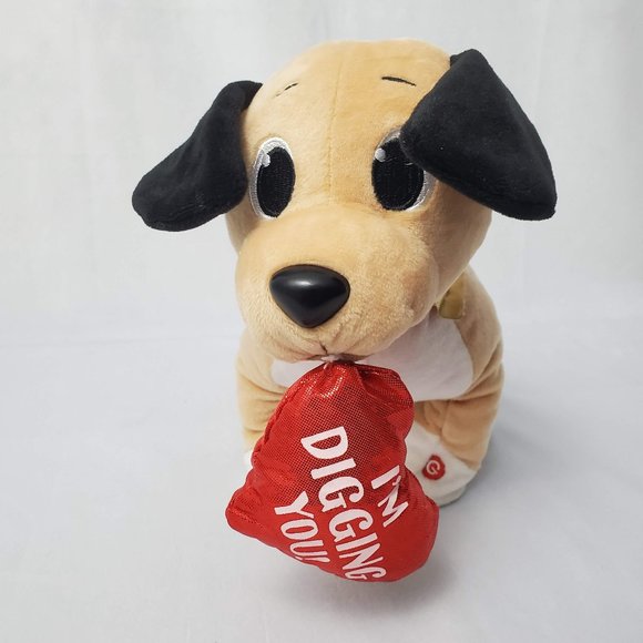 Gemmy Animated Begging Valentine Puppy Plush Toy 2019 "Ain't Too Proud to Beg" - Picture 1 of 15
